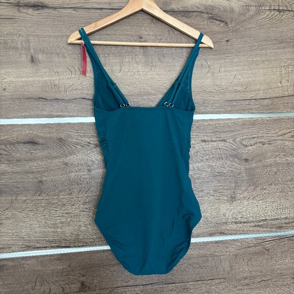 Lisa Curran Teal Blue One Piece Swimsuit - NWT - Picture 6 of 11